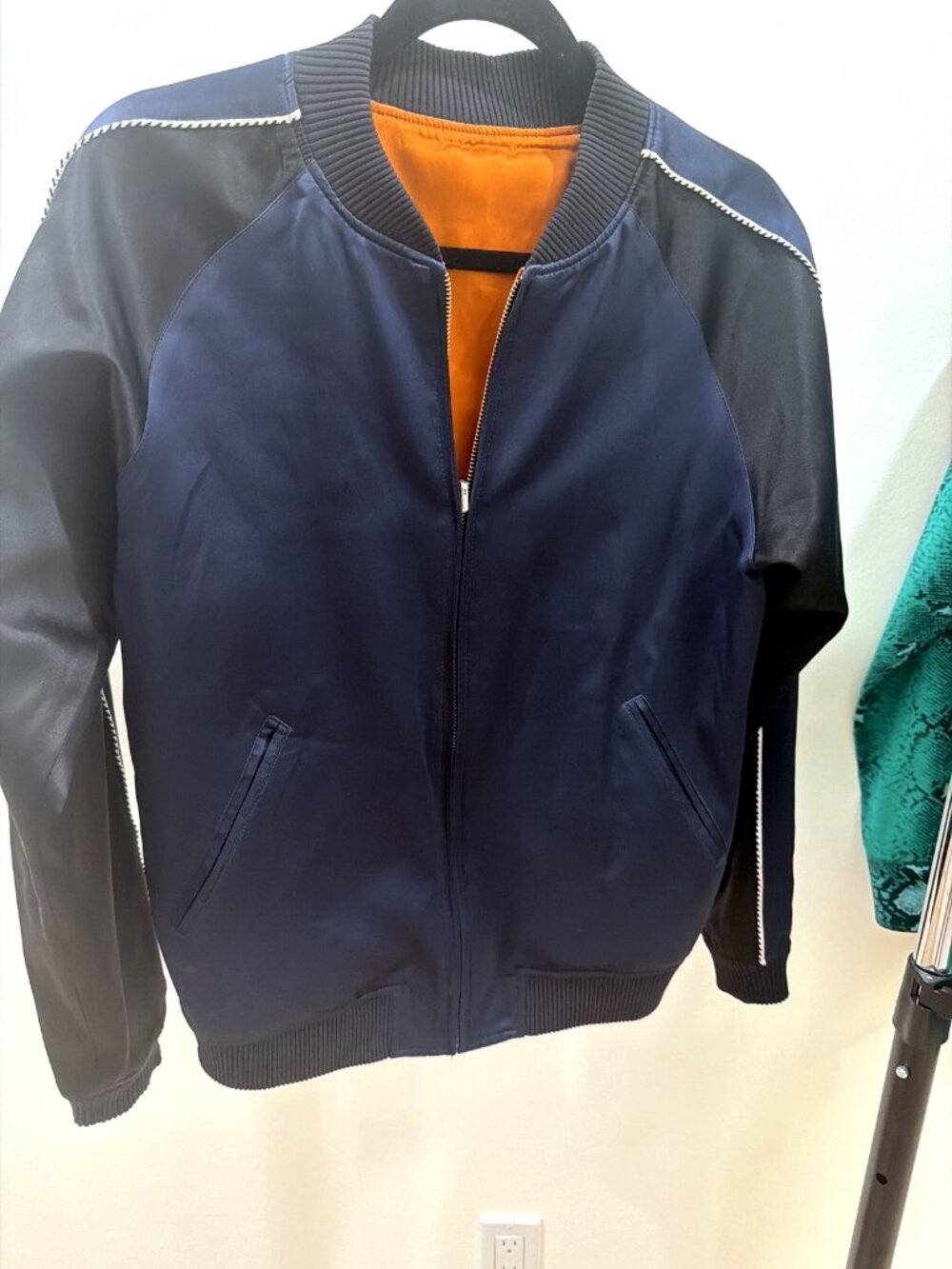 Opening Ceremony Reversible Take a Hike Bomber Jacket - S/M - Blue/Orange